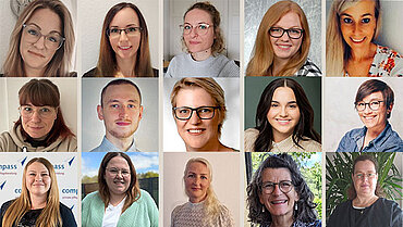 Kolleg*innen, die kürzlich die Grundqualifikation nach § 37.3 SGB XI bei compass erfolgreich abgeschlossen haben.