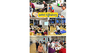 Collage aus Impressionen der Tätigkeiten des SoNet.