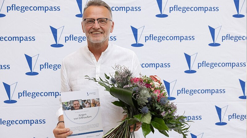 Foto von Jürgen von Gillhaußen, Preisträger des pflegecompass in der Stadt und dem rechtsrheinischen Kreis Wesel.