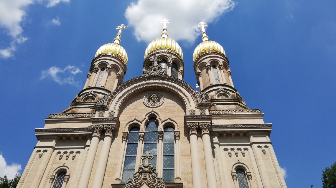 Aufnahme der griechischen Kapelle in Wiesbaden.